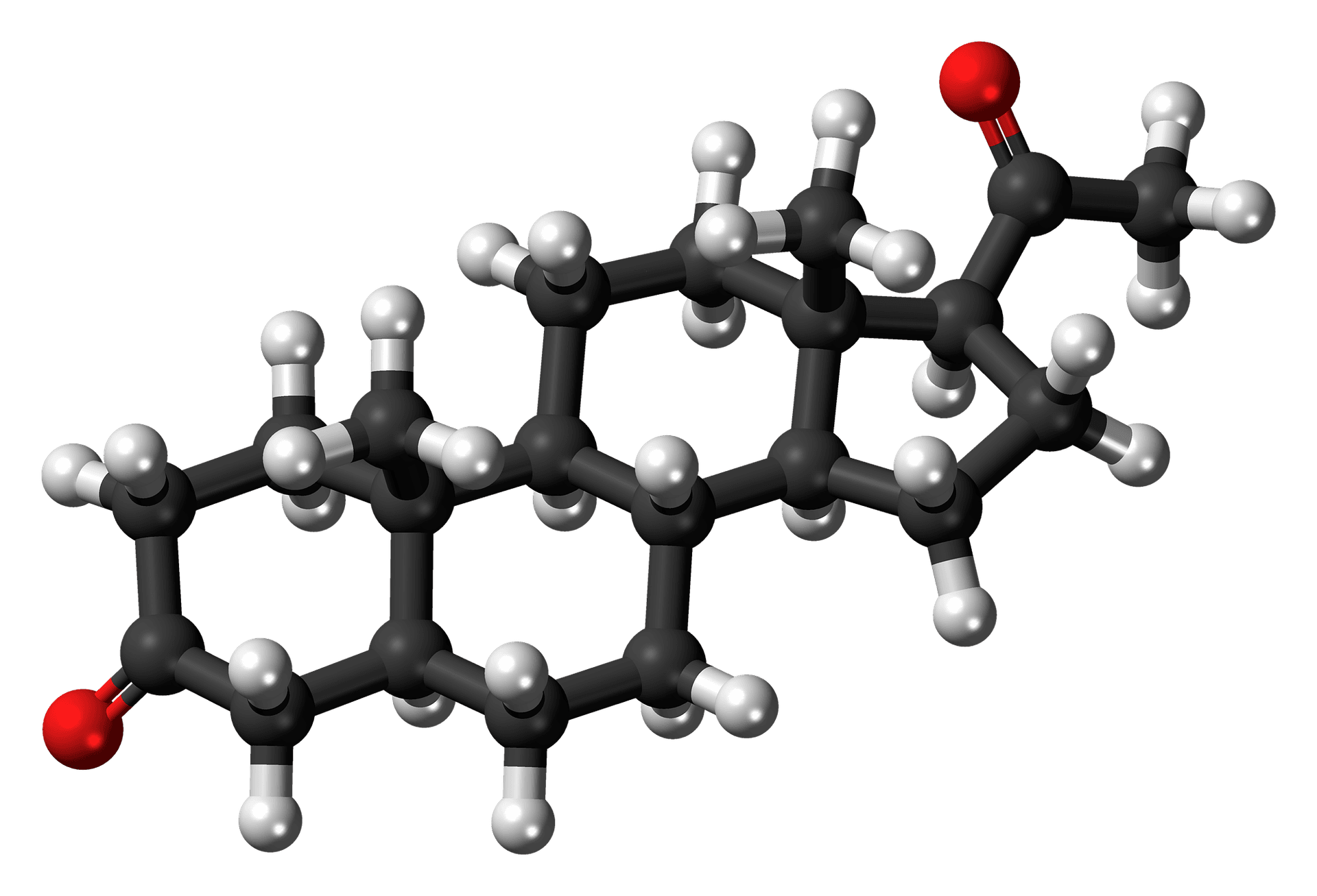 A progeszteron molekula szerkezete