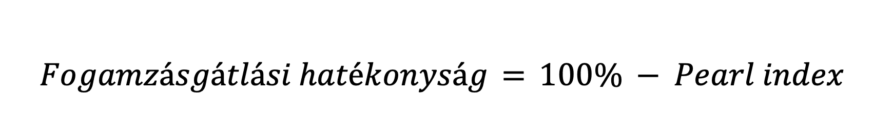 A Fogamzásgátlók hatékonyságának képlete