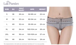 Lali menstruációs bugyi - szürke - Lalipanties_chart_ENG_jun19-2048x1221