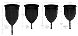 LaliCup menstruációs kehely - cup-4sizes-measurement_black_ENG-4-scaled